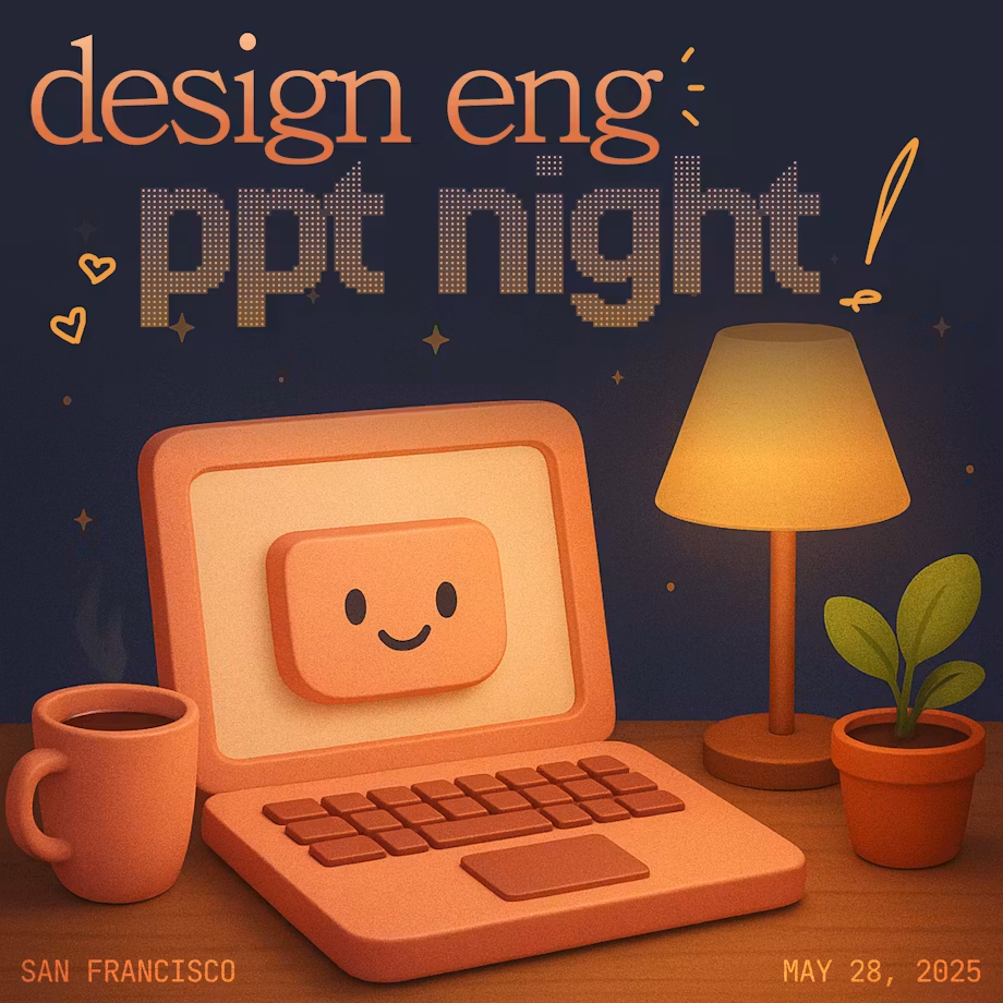 Design Eng PowerPoint night event poster